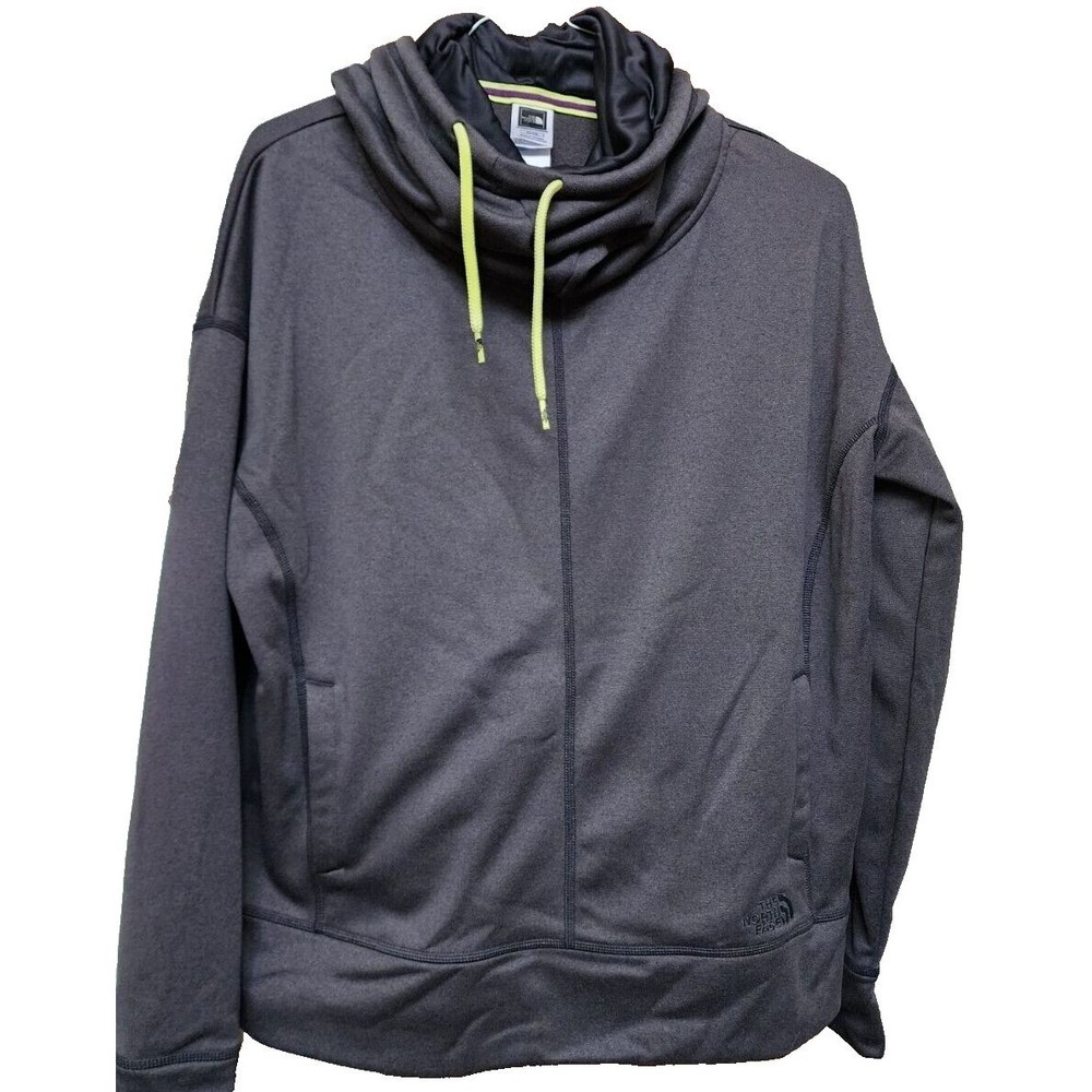 The North Face Womens Gray Pullover Hoodie Size XL Drawstring Neck